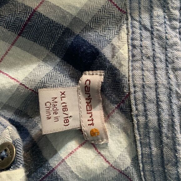 Carhartt S/S Button Front Plaid Shirt - Picture 8 of 8